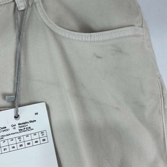 Marina Rinaldi Slim NWT Off-White Brushed Cotton Pants - Picture 6 of 12